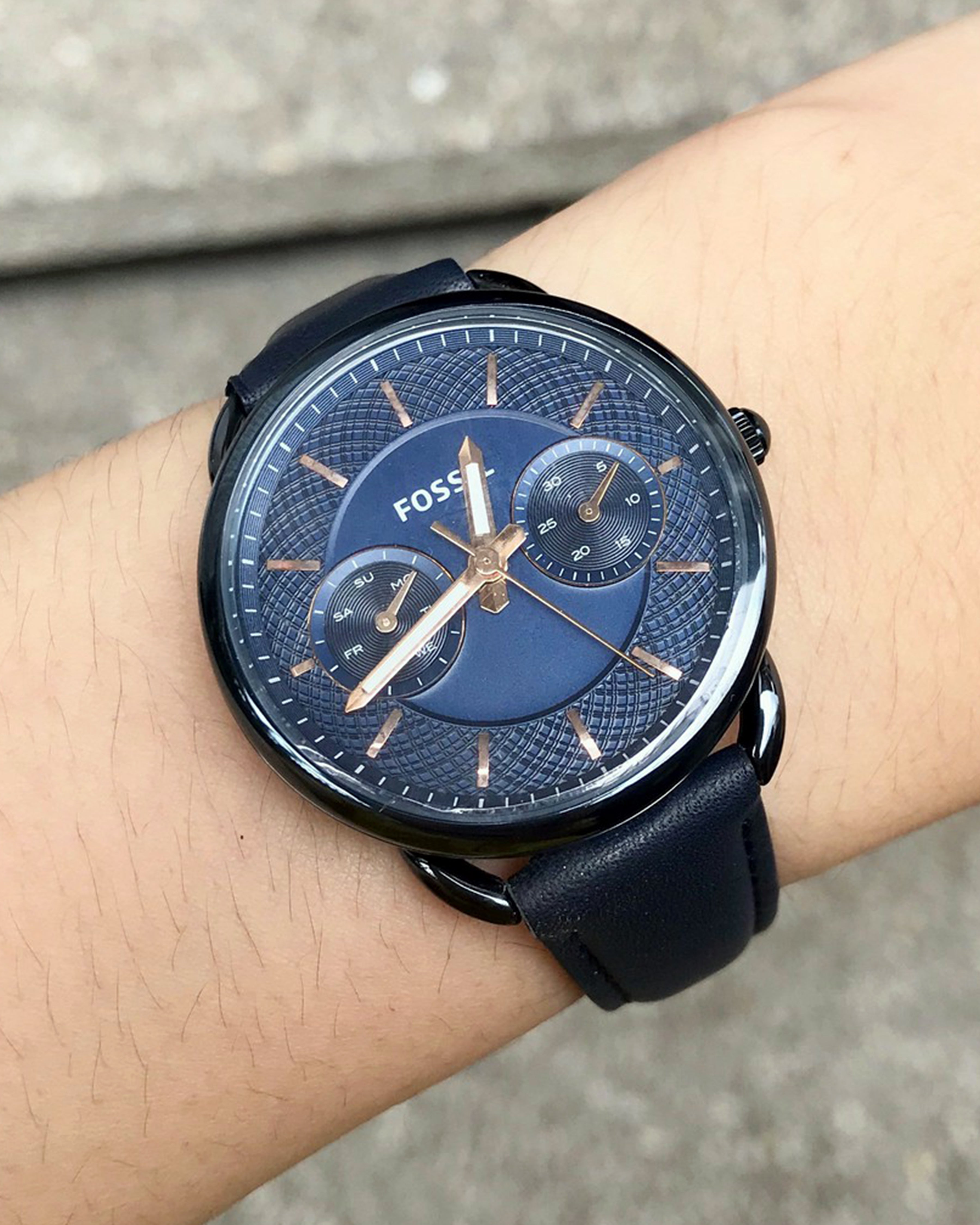 Fossil Women's Blue Leather Watch - ES4092